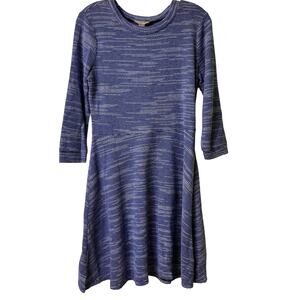 Ann Taylor Loft Sz S Swing‎ Dress in Marled Blue (2440)